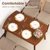 image:imageGiantex Dining Table Set for 4 Rectangular Kitchen Table and Chairs Set wRubber Wood Frame Padded Seats amp Backrests Spacesaving Dinette Set for Small Space Apartment Dining Room Breakfast Nook