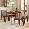 image:imageGiantex Dining Table Set for 4 Rectangular Kitchen Table and Chairs Set wRubber Wood Frame Padded Seats amp Backrests Spacesaving Dinette Set for Small Space Apartment Dining Room Breakfast Nook