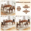 image:imageGiantex Dining Table Set for 4 Rectangular Kitchen Table and Chairs Set wRubber Wood Frame Padded Seats amp Backrests Spacesaving Dinette Set for Small Space Apartment Dining Room Breakfast Nook
