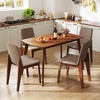 image:imageGiantex Dining Table Set for 4 Rectangular Kitchen Table and Chairs Set wRubber Wood Frame Padded Seats amp Backrests Spacesaving Dinette Set for Small Space Apartment Dining Room Breakfast Nook