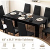 image:imageGiantex Dining Table Set for 46 Modern Rectangular Kitchen Table with 4 PVC Leather Dining Chairs 330Lbs SpaceSaving Dinette Set for Breakfast Nook Kitchen Restaurant Cafe Black 5Pieces