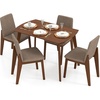 image:imageGiantex Dining Table Set for 4 Rectangular Kitchen Table and Chairs Set wRubber Wood Frame Padded Seats amp Backrests Spacesaving Dinette Set for Small Space Apartment Dining Room Breakfast Nook