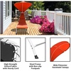 image:imageGiantex Chaise Lounger Chair Arc Stand Porch Swing Hammock Chair wCanopy Removable Headrest Patio Chaise with Cushion Recliner Chair for Garden Backyard Poolside OrangeOrange