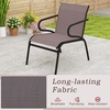 image:imageGiantex Outdoor Chairs Set of 2 All Weather Patio Chairs wErgonomic Backrests amp Armrests FastDrying Fabric amp Solid Metal Frame Comfy Furniture for Porch Garden Yard BrownBlackBrownblack
