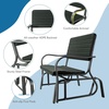 image:imageGiantex Outdoor Gliders for Outside Patio  Porch Glider wSteel Frame Weather Resistance HDPE Back amp Seat 600Lbs Capacity Loveseat 2Seat Rocker for Deck Yard Lawn Outdoor Glider Bench BrownBlack