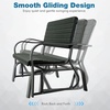 image:imageGiantex Outdoor Gliders for Outside Patio  Porch Glider wSteel Frame Weather Resistance HDPE Back amp Seat 600Lbs Capacity Loveseat 2Seat Rocker for Deck Yard Lawn Outdoor Glider Bench BrownBlack