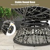 image:imageGiantex Wicker Papasan Chair with Soft Thick Cushion Sturdy Metal Frame Rattan Base 360 Swivel Round Lounge Reading Chair for Living Room Bedroom Patio Indoor Outdoor Use GreenBlack