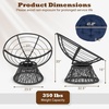 image:imageGiantex Wicker Papasan Chair with Soft Thick Cushion Sturdy Metal Frame Rattan Base 360 Swivel Round Lounge Reading Chair for Living Room Bedroom Patio Indoor Outdoor Use GreenNavy Blue
