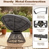 image:imageGiantex Wicker Papasan Chair with Soft Thick Cushion Sturdy Metal Frame Rattan Base 360 Swivel Round Lounge Reading Chair for Living Room Bedroom Patio Indoor Outdoor Use GreenGrey