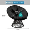 image:imageGiantex Wicker Papasan Chair with Soft Thick Cushion Sturdy Metal Frame Rattan Base 360 Swivel Round Lounge Reading Chair for Living Room Bedroom Patio Indoor Outdoor Use GreenBlack