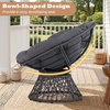 image:imageGiantex Wicker Papasan Chair with Soft Thick Cushion Sturdy Metal Frame Rattan Base 360 Swivel Round Lounge Reading Chair for Living Room Bedroom Patio Indoor Outdoor Use GreenGrey