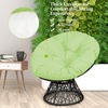 image:imageGiantex Wicker Papasan Chair with Soft Thick Cushion Sturdy Metal Frame Rattan Base 360 Swivel Round Lounge Reading Chair for Living Room Bedroom Patio Indoor Outdoor Use GreenGreen