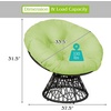 image:imageGiantex Wicker Papasan Chair with Soft Thick Cushion Sturdy Metal Frame Rattan Base 360 Swivel Round Lounge Reading Chair for Living Room Bedroom Patio Indoor Outdoor Use GreenGreen