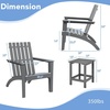 image:imageGiantex Wood Adirondack Chair amp Side Table Set Patio Bistro Set with Slatted Design Classic Furniture Fire Pit Chair Set for Garden Lawn Yard Outdoor Patio Deck Chair amp End Table Set 2 GrayGrey