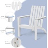 image:imageGiantex Wood Adirondack Chair amp Side Table Set Patio Bistro Set with Slatted Design Classic Furniture Fire Pit Chair Set for Garden Lawn Yard Outdoor Patio Deck Chair amp End Table Set 2 GrayWhite