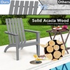 image:imageGiantex Wood Adirondack Chair amp Side Table Set Patio Bistro Set with Slatted Design Classic Furniture Fire Pit Chair Set for Garden Lawn Yard Outdoor Patio Deck Chair amp End Table Set 2 GrayGrey