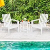 image:imageGiantex Wood Adirondack Chair amp Side Table Set Patio Bistro Set with Slatted Design Classic Furniture Fire Pit Chair Set for Garden Lawn Yard Outdoor Patio Deck Chair amp End Table Set 2 GrayWhite
