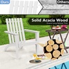 image:imageGiantex Wood Adirondack Chair amp Side Table Set Patio Bistro Set with Slatted Design Classic Furniture Fire Pit Chair Set for Garden Lawn Yard Outdoor Patio Deck Chair amp End Table Set 2 GrayWhite