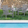image:imageGiantex Wood Adirondack Chair amp Side Table Set Patio Bistro Set with Slatted Design Classic Furniture Fire Pit Chair Set for Garden Lawn Yard Outdoor Patio Deck Chair amp End Table Set 2 GrayGrey
