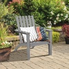 image:imageGiantex Wood Adirondack Chair amp Side Table Set Patio Bistro Set with Slatted Design Classic Furniture Fire Pit Chair Set for Garden Lawn Yard Outdoor Patio Deck Chair amp End Table Set 2 GrayGrey