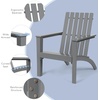 image:imageGiantex Wood Adirondack Chair amp Side Table Set Patio Bistro Set with Slatted Design Classic Furniture Fire Pit Chair Set for Garden Lawn Yard Outdoor Patio Deck Chair amp End Table Set 2 GrayGrey