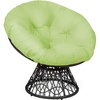 image:imageGiantex Wicker Papasan Chair with Soft Thick Cushion Sturdy Metal Frame Rattan Base 360 Swivel Round Lounge Reading Chair for Living Room Bedroom Patio Indoor Outdoor Use GreenGreen
