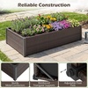 image:imageGIANTEX Raised Garden Bed PE Rattan Elevated Planter Box with OpenEnded Base Removable Liner for Vegetables Flowers Herbs Outdoor Wicker Planting Container for Balcony Backyard amp Patio46x24x10