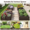 image:imageGIANTEX Raised Garden Bed PE Rattan Elevated Planter Box with OpenEnded Base Removable Liner for Vegetables Flowers Herbs Outdoor Wicker Planting Container for Balcony Backyard amp Patio46x24x10