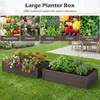 image:imageGIANTEX Raised Garden Bed PE Rattan Elevated Planter Box with OpenEnded Base Removable Liner for Vegetables Flowers Herbs Outdoor Wicker Planting Container for Balcony Backyard amp Patio46x24x10