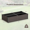 image:imageGIANTEX Raised Garden Bed PE Rattan Elevated Planter Box with OpenEnded Base Removable Liner for Vegetables Flowers Herbs Outdoor Wicker Planting Container for Balcony Backyard amp Patio46x24x10