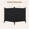 image:imageGiantex 2 Panels Wooden Privacy Fence with Stakes 47 W x 455 H Black  Outdoor Air Conditioner Fence Trash Can Enclosure Pool Equipment Cover Decorative Garden Fence Wood Privacy ScreenBlack