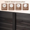 image:imageGiantex 2 Panels Wooden Privacy Fence with Stakes 47 W x 455 H Black  Outdoor Air Conditioner Fence Trash Can Enclosure Pool Equipment Cover Decorative Garden Fence Wood Privacy ScreenBlack