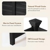 image:imageGiantex 2 Panels Wooden Privacy Fence with Stakes 47 W x 455 H Black  Outdoor Air Conditioner Fence Trash Can Enclosure Pool Equipment Cover Decorative Garden Fence Wood Privacy ScreenBlack