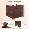 image:imageGiantex 2 Panels Wooden Privacy Fence with Stakes 47 W x 455 H Black  Outdoor Air Conditioner Fence Trash Can Enclosure Pool Equipment Cover Decorative Garden Fence Wood Privacy ScreenBrown