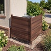 image:imageGiantex 2 Panels Wooden Privacy Fence with Stakes 47 W x 455 H Black  Outdoor Air Conditioner Fence Trash Can Enclosure Pool Equipment Cover Decorative Garden Fence Wood Privacy ScreenBrown