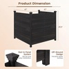 image:imageGiantex 2 Panels Wooden Privacy Fence with Stakes 47 W x 455 H Black  Outdoor Air Conditioner Fence Trash Can Enclosure Pool Equipment Cover Decorative Garden Fence Wood Privacy ScreenBlack