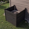 image:imageGiantex 2 Panels Wooden Privacy Fence with Stakes 47 W x 455 H Black  Outdoor Air Conditioner Fence Trash Can Enclosure Pool Equipment Cover Decorative Garden Fence Wood Privacy ScreenBlack