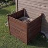 image:imageGiantex 2 Panels Wooden Privacy Fence with Stakes 47 W x 455 H Black  Outdoor Air Conditioner Fence Trash Can Enclosure Pool Equipment Cover Decorative Garden Fence Wood Privacy ScreenBrown