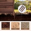 image:imageGiantex 2 Panels Wooden Privacy Fence with Stakes 47 W x 455 H Black  Outdoor Air Conditioner Fence Trash Can Enclosure Pool Equipment Cover Decorative Garden Fence Wood Privacy ScreenBrown