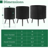 image:imageGiantex 20 Inch Plant Pot with Stand Set of 2 MidCentury Modern Fluted Planter with Builtin Drainage Holes Metal Flower Pot with Tapered Legs for Living Room Office Porch Garden14 x 14 x 21