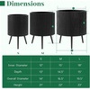 image:imageGiantex 20 Inch Plant Pot with Stand Set of 2 MidCentury Modern Fluted Planter with Builtin Drainage Holes Metal Flower Pot with Tapered Legs for Living Room Office Porch Garden195 x 195 x 23