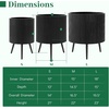 image:imageGiantex 20 Inch Plant Pot with Stand Set of 2 MidCentury Modern Fluted Planter with Builtin Drainage Holes Metal Flower Pot with Tapered Legs for Living Room Office Porch Garden165 x 165 x 22