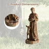 image:imageGiantex 295 Virgin Mary Garden Statue Outdoor Blessed Mother Statue  WeatherResistant MgO Catholic Religious Sculpture for Lawn Patio Prayer Garden Memorial Yard Decor Distressed IvorySaint Francis  with Animals