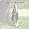 image:imageGiantex 295 Virgin Mary Garden Statue Outdoor Blessed Mother Statue  WeatherResistant MgO Catholic Religious Sculpture for Lawn Patio Prayer Garden Memorial Yard Decor Distressed IvoryVirgin Mary  Blessing