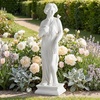image:imageGiantex 295 Virgin Mary Garden Statue Outdoor Blessed Mother Statue  WeatherResistant MgO Catholic Religious Sculpture for Lawn Patio Prayer Garden Memorial Yard Decor Distressed IvoryGreek Goddess  with Bird