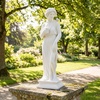 image:imageGiantex 295 Virgin Mary Garden Statue Outdoor Blessed Mother Statue  WeatherResistant MgO Catholic Religious Sculpture for Lawn Patio Prayer Garden Memorial Yard Decor Distressed IvoryGreek Goddess  with Bird