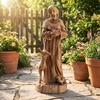 image:imageGiantex 295 Virgin Mary Garden Statue Outdoor Blessed Mother Statue  WeatherResistant MgO Catholic Religious Sculpture for Lawn Patio Prayer Garden Memorial Yard Decor Distressed IvorySaint Francis  with Animals