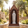 image:imageGiantex 295 Virgin Mary Garden Statue Outdoor Blessed Mother Statue  WeatherResistant MgO Catholic Religious Sculpture for Lawn Patio Prayer Garden Memorial Yard Decor Distressed IvoryVirgin Mary  Praying