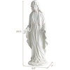 image:imageGiantex 295 Virgin Mary Garden Statue Outdoor Blessed Mother Statue  WeatherResistant MgO Catholic Religious Sculpture for Lawn Patio Prayer Garden Memorial Yard Decor Distressed IvoryVirgin Mary  Standing