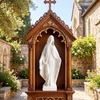 image:imageGiantex 295 Virgin Mary Garden Statue Outdoor Blessed Mother Statue  WeatherResistant MgO Catholic Religious Sculpture for Lawn Patio Prayer Garden Memorial Yard Decor Distressed IvoryVirgin Mary  Blessing